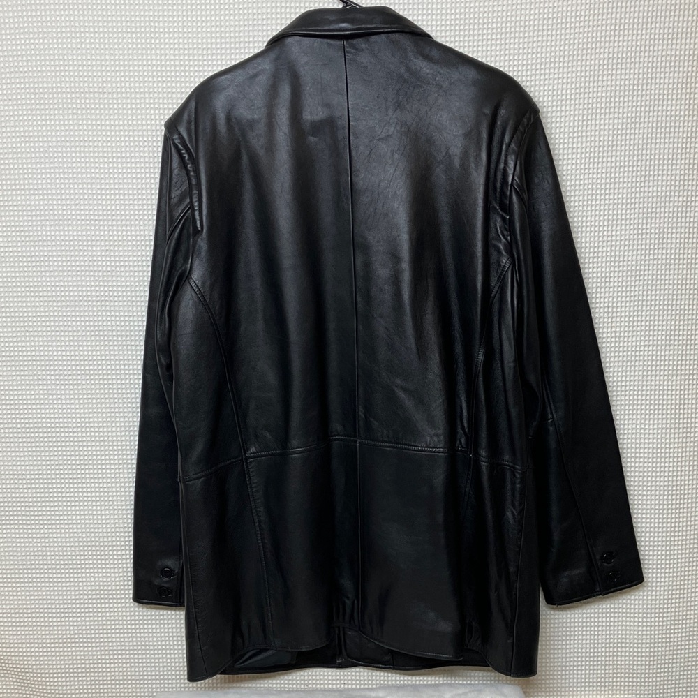 RAINFOREST Black Leather Coat - Picture 3 of 12